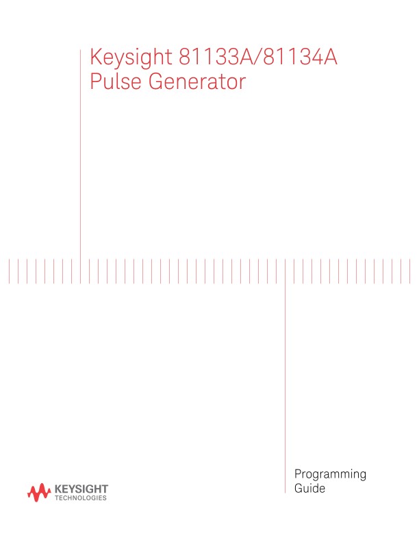 81133A/81134A Pulse Generator Programming Guide | Keysight
